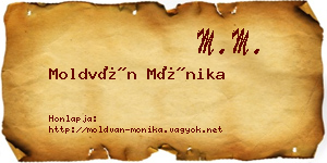 Moldván Mónika névjegykártya