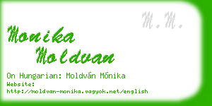 monika moldvan business card